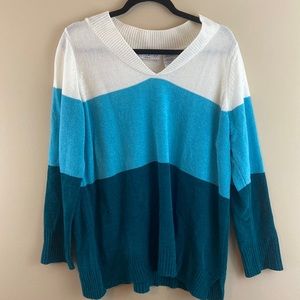 white stag blue sweater size 2X